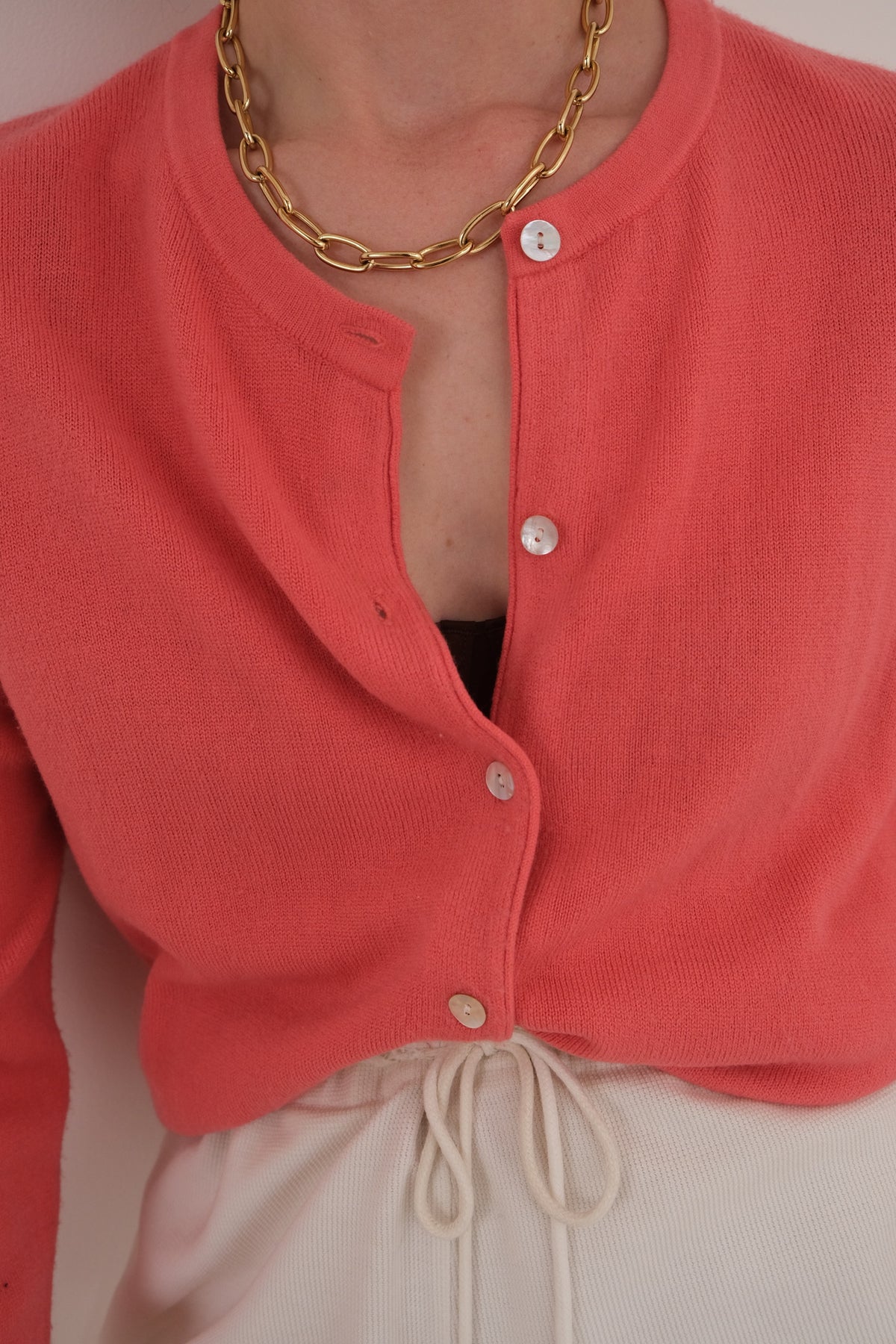 Vintage 80s Scottish Persimmon Pure Cashmere Cardigan