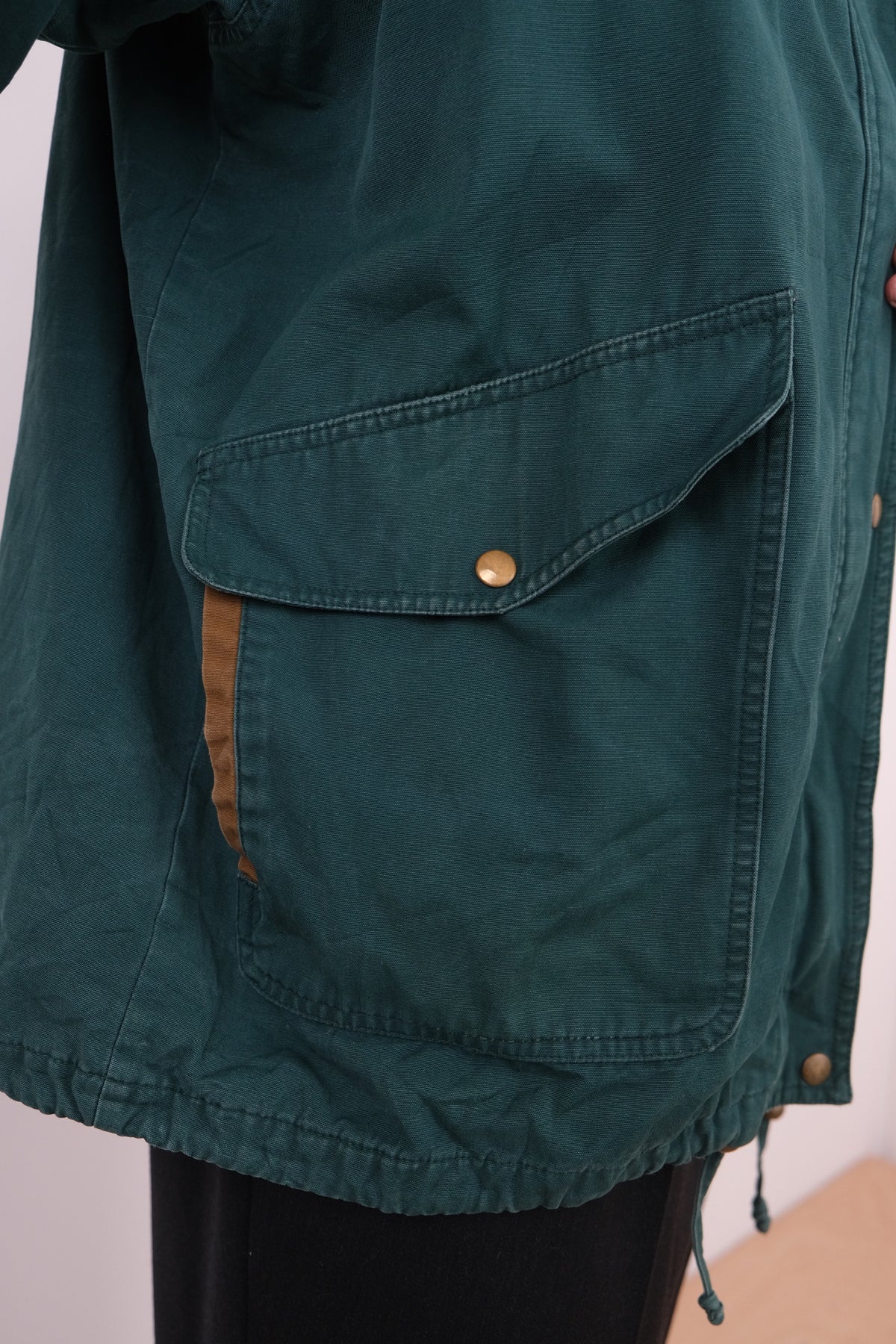 Vintage 90s Pine Cotton Hooded Utility Parka