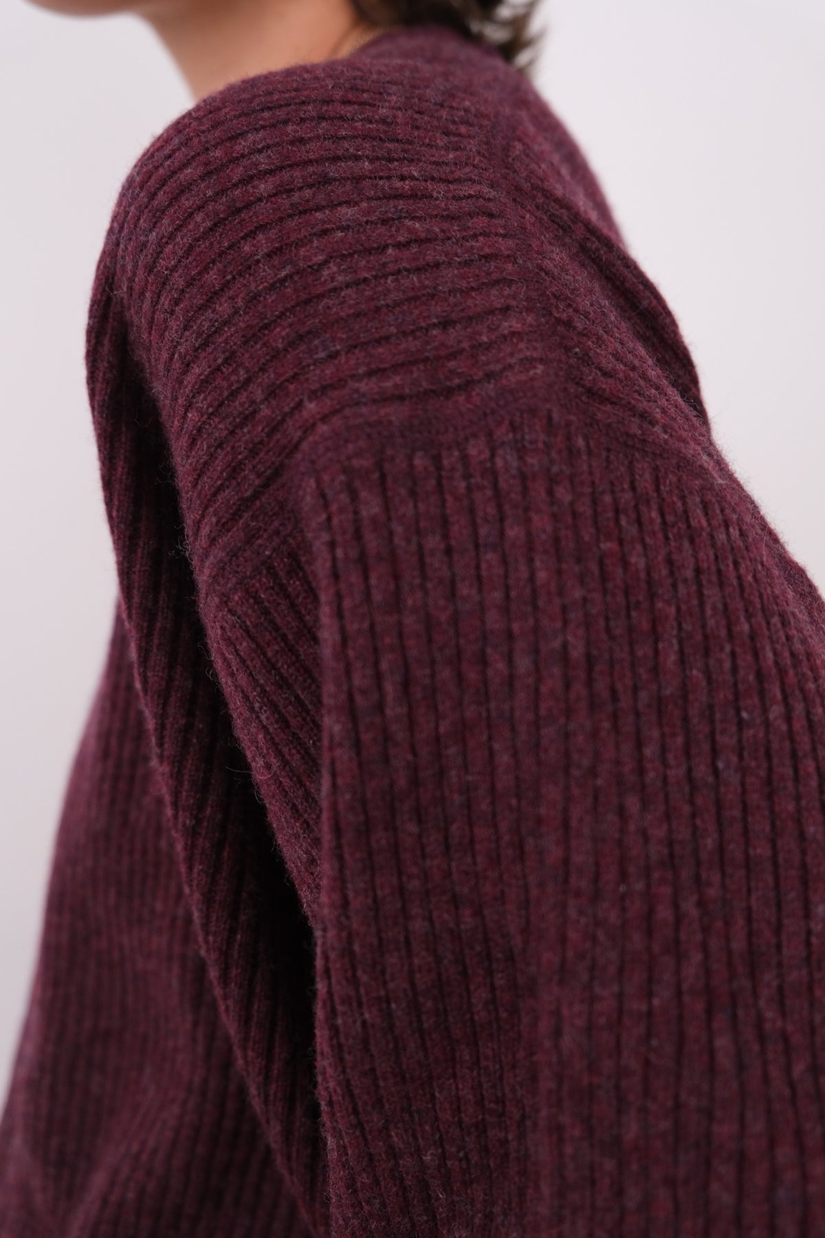 Vintage 90s Mulberry Lambwool V-Neck Sweater