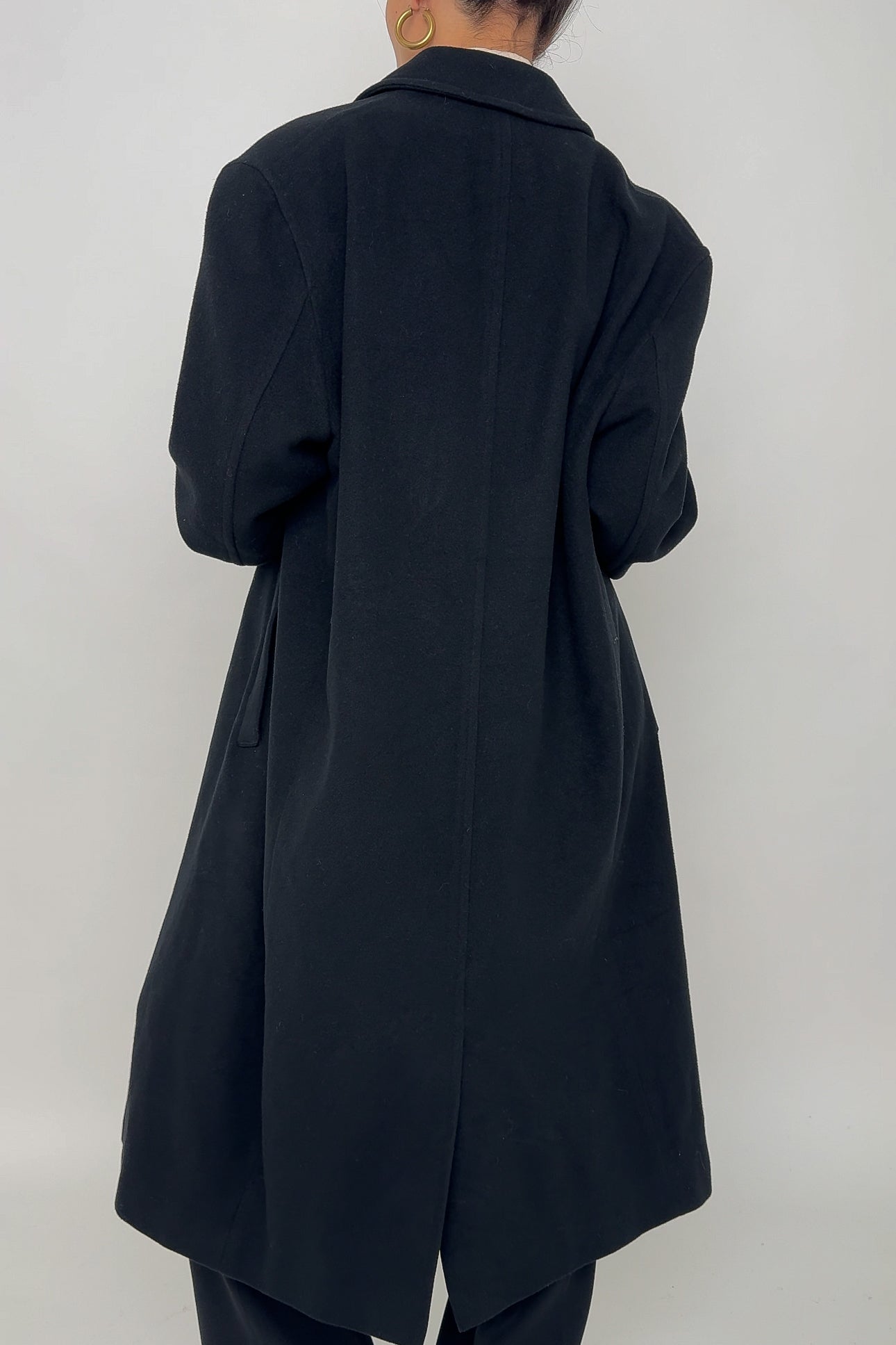 Vintage 90s Onyx Wool Coat