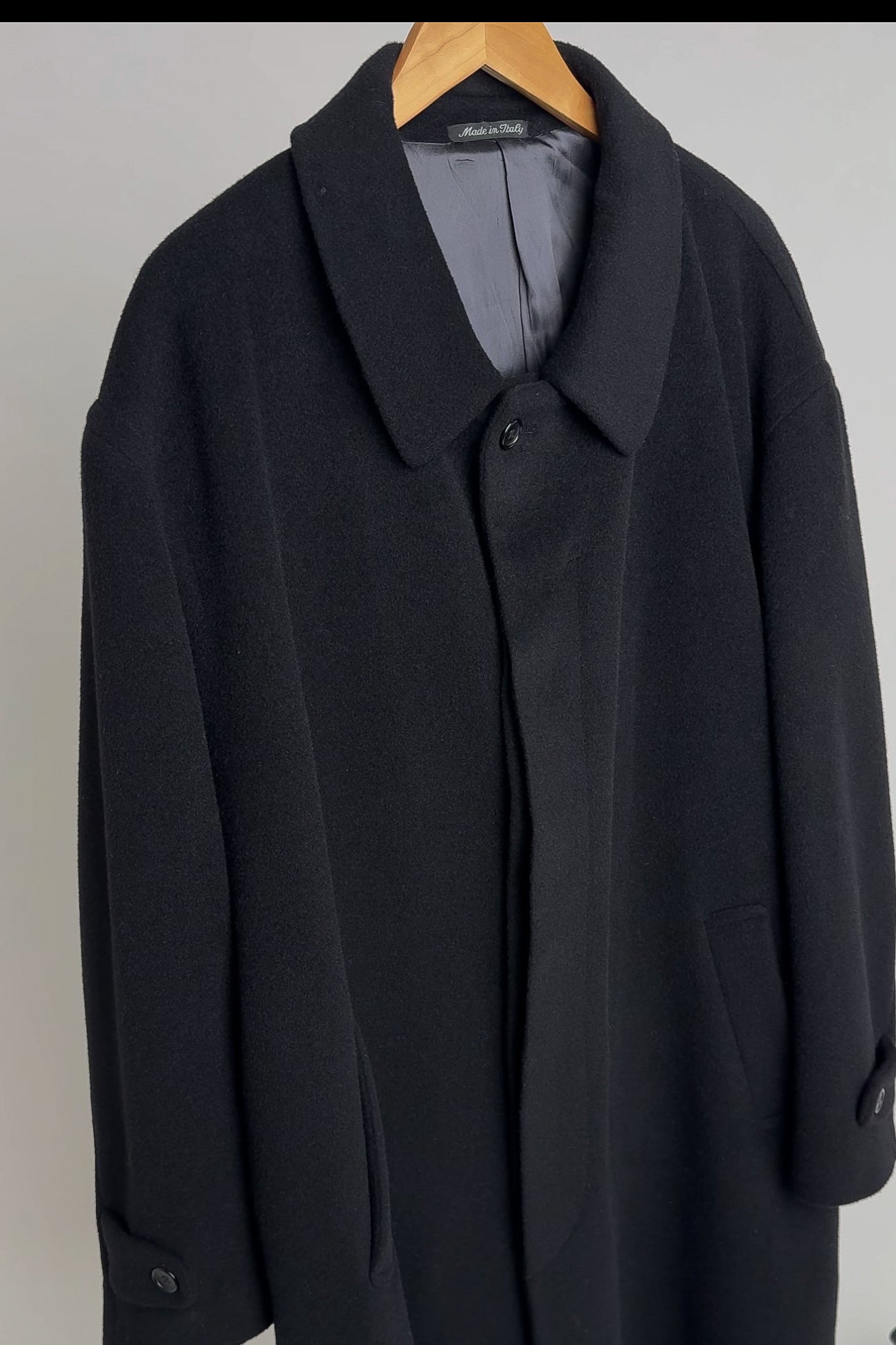 Vintage Italian Coal Wool Alpaca Blend Coat