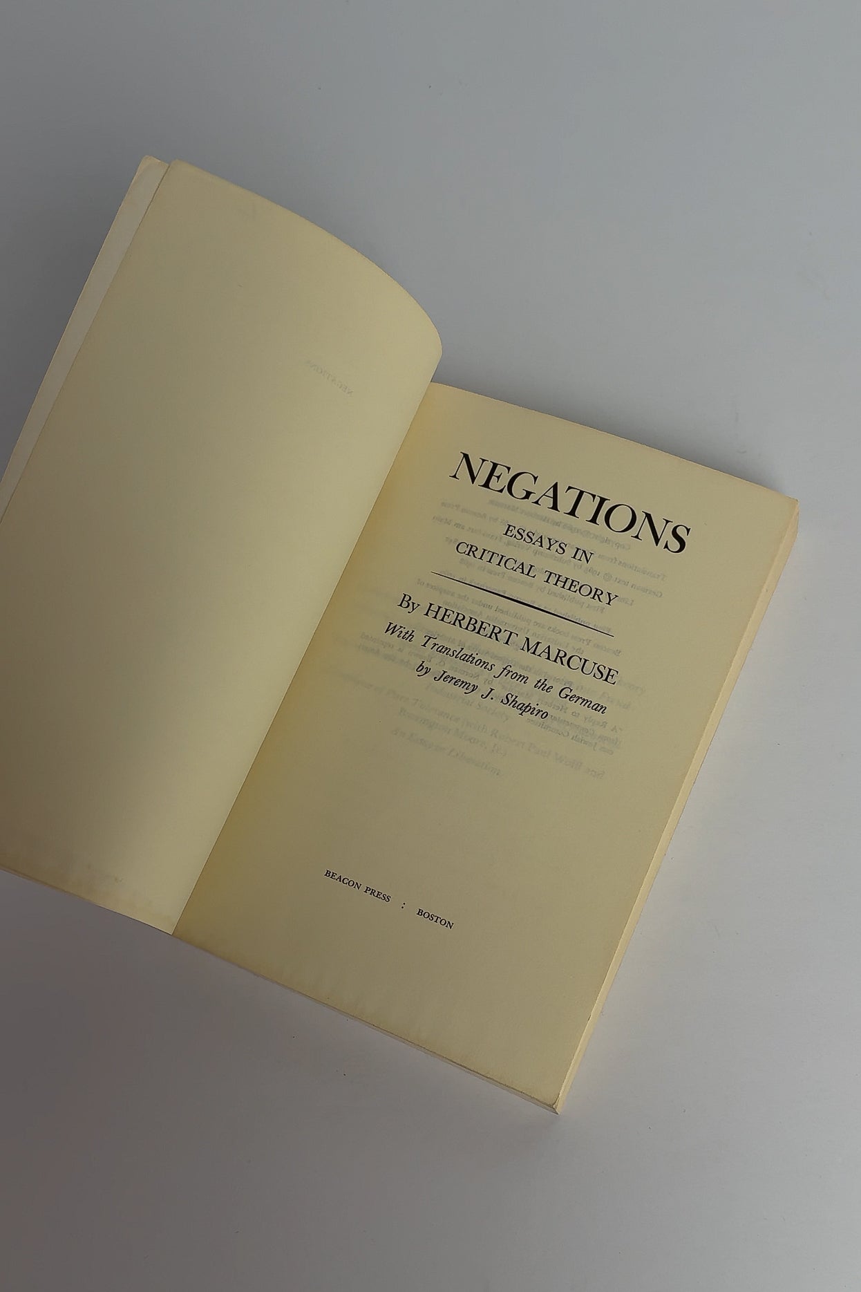 Hebert Marcuse - Negations (1965/1969)