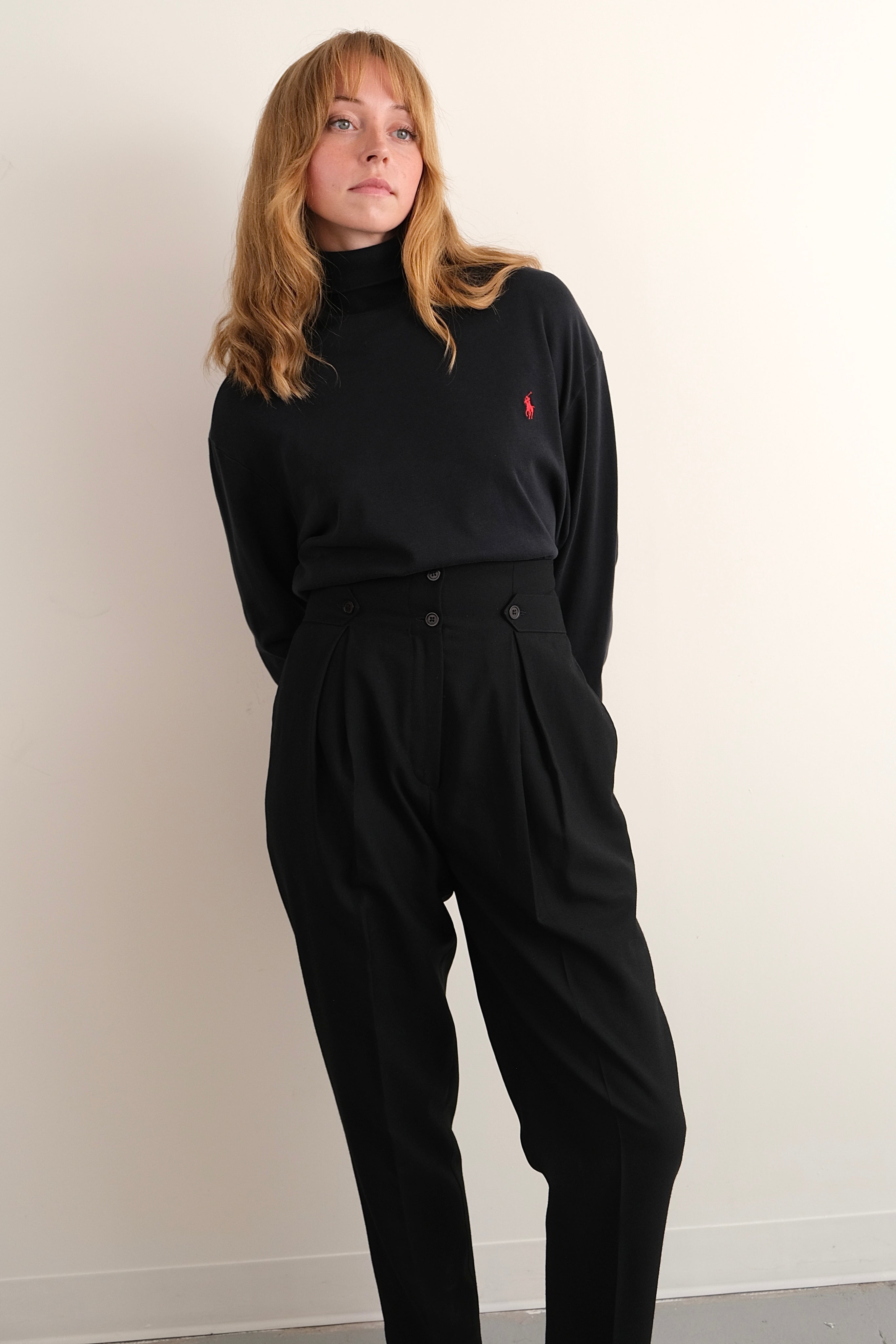 トップス 90s Ralph Lauren Native Turtle Neck M Polo Ralph Lauren Vintage 90's Aztec Stripes Wool Turtle