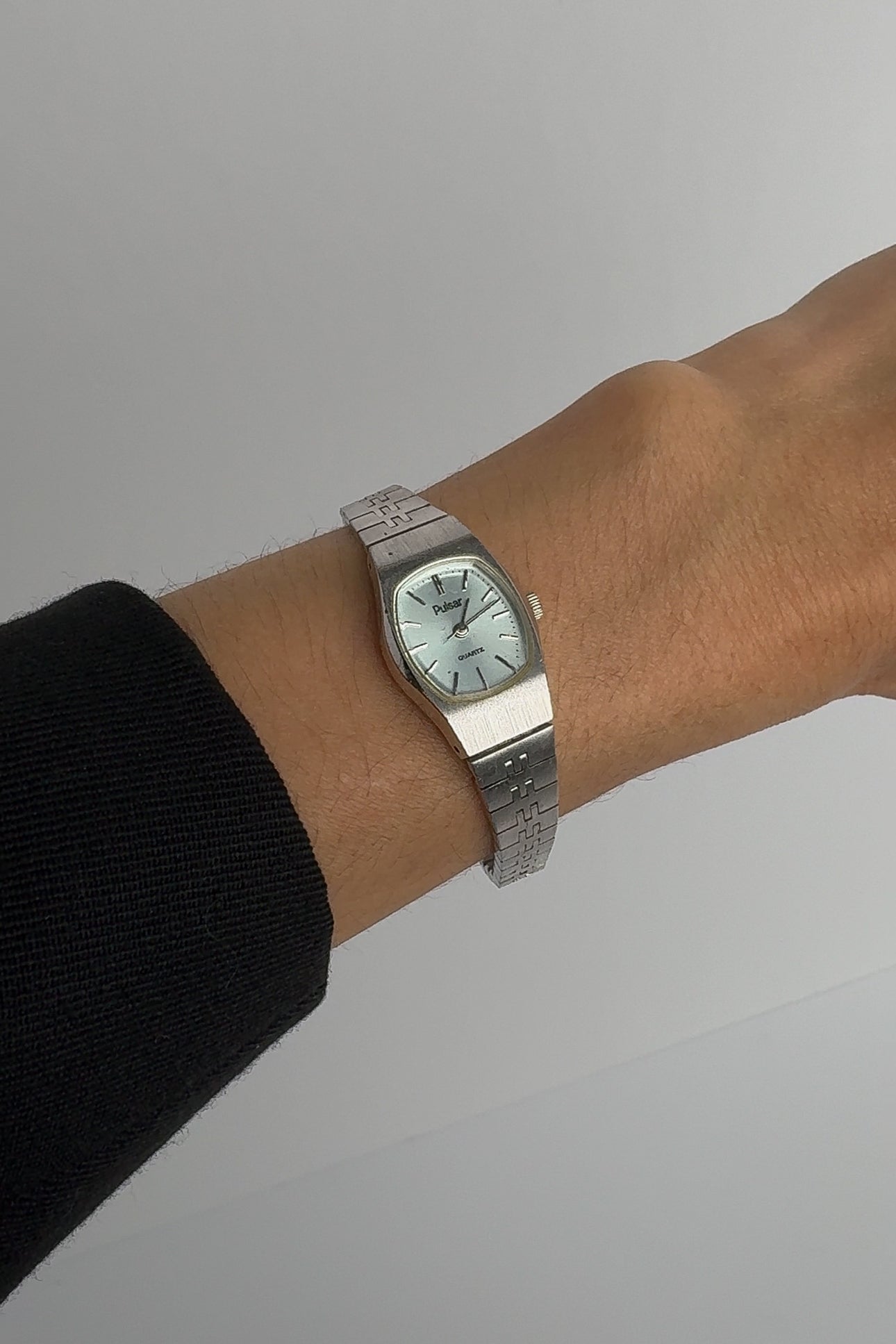 Vintage Silver Tone Pulsar Quartz Watch