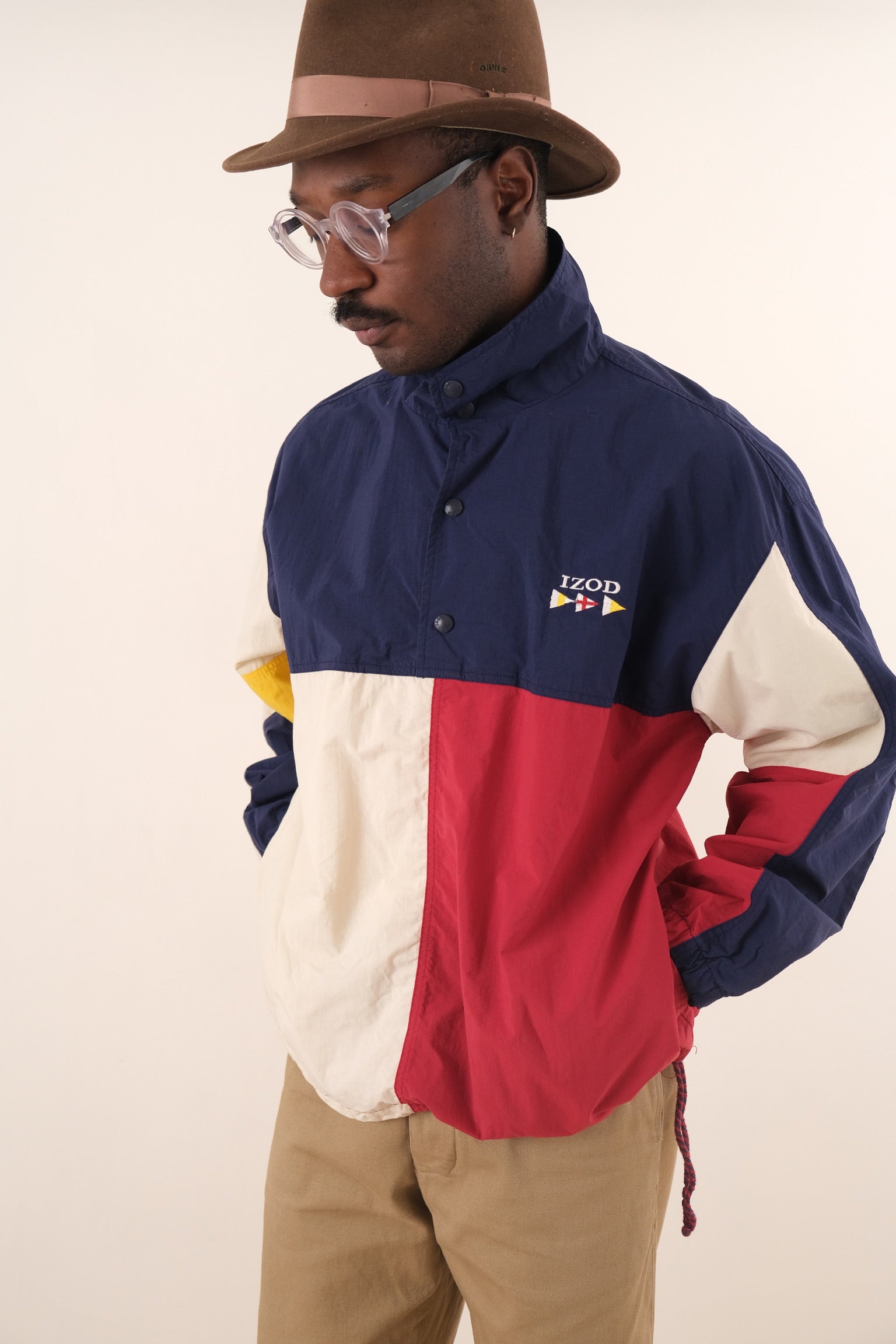 トップス Wind and sea Nylon Pullover Vintage 90s Nautical Colorblock Nylon Pullover Jacket – Hermine