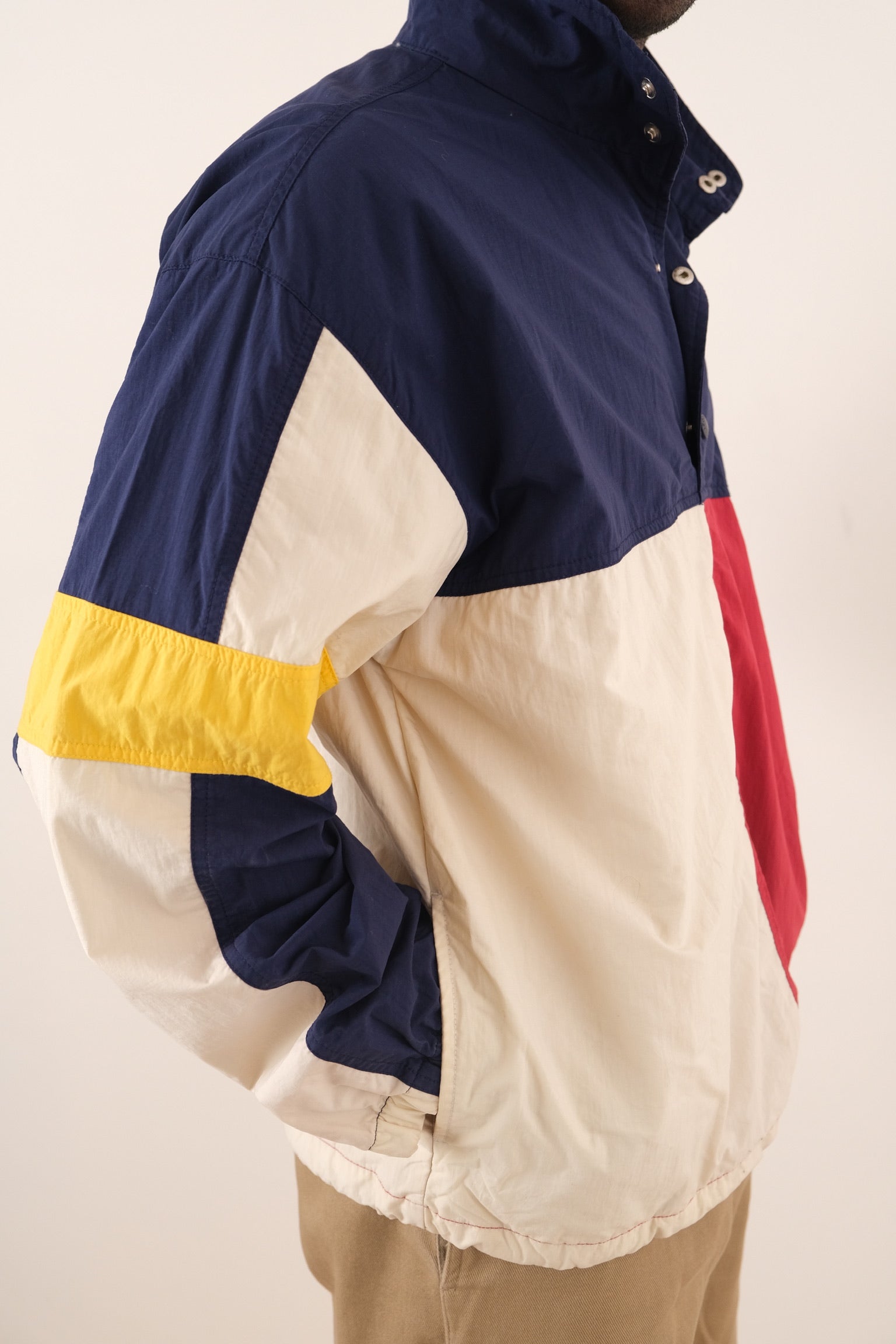 トップス Wind and sea Nylon Pullover Vintage 90s Nautical Colorblock Nylon Pullover Jacket – Hermine