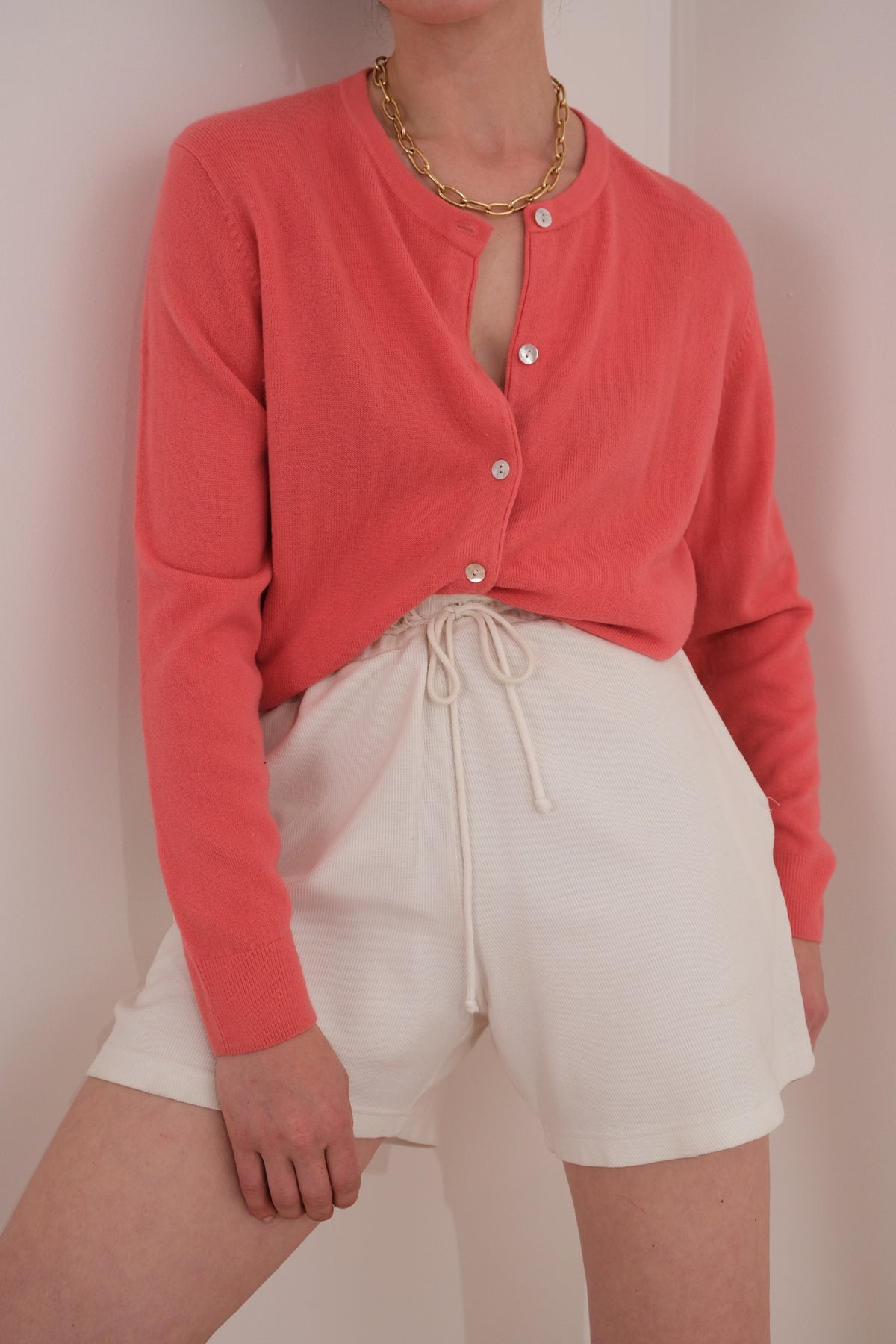 Vintage 80s Scottish Persimmon Pure Cashmere Cardigan