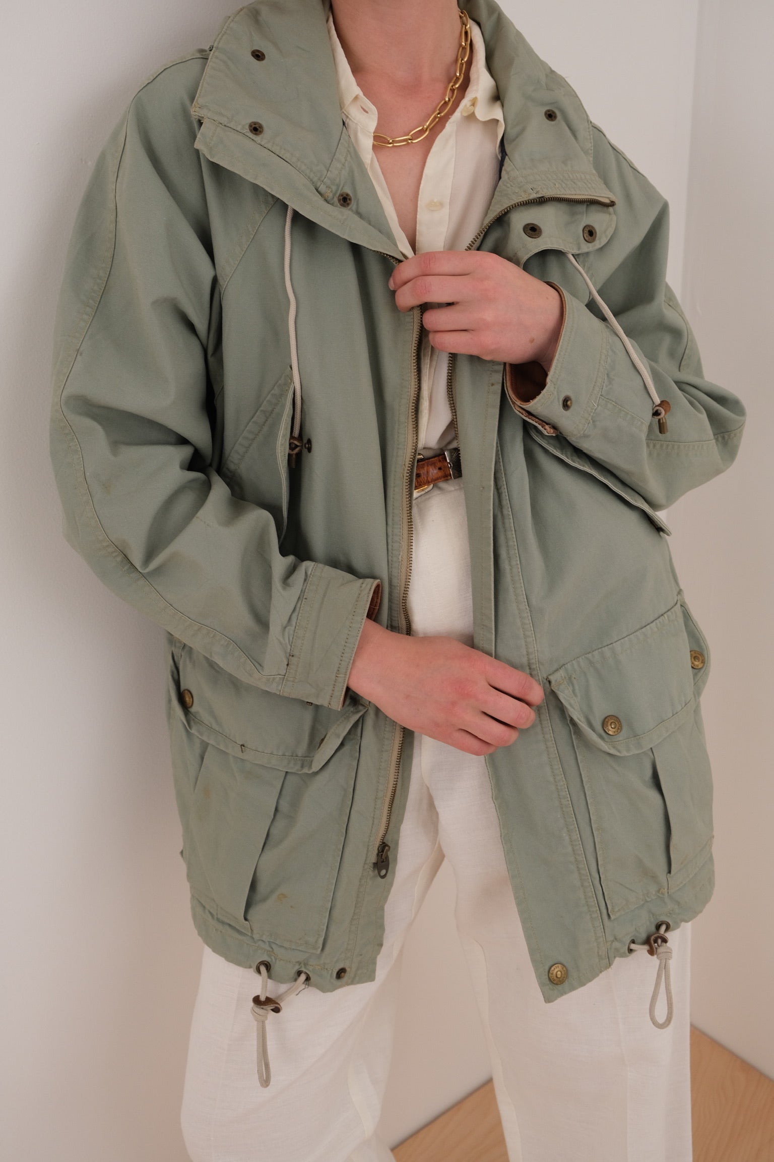 Vintage 90s Sage Banana Republic Cotton Utility Jacket – Hermine