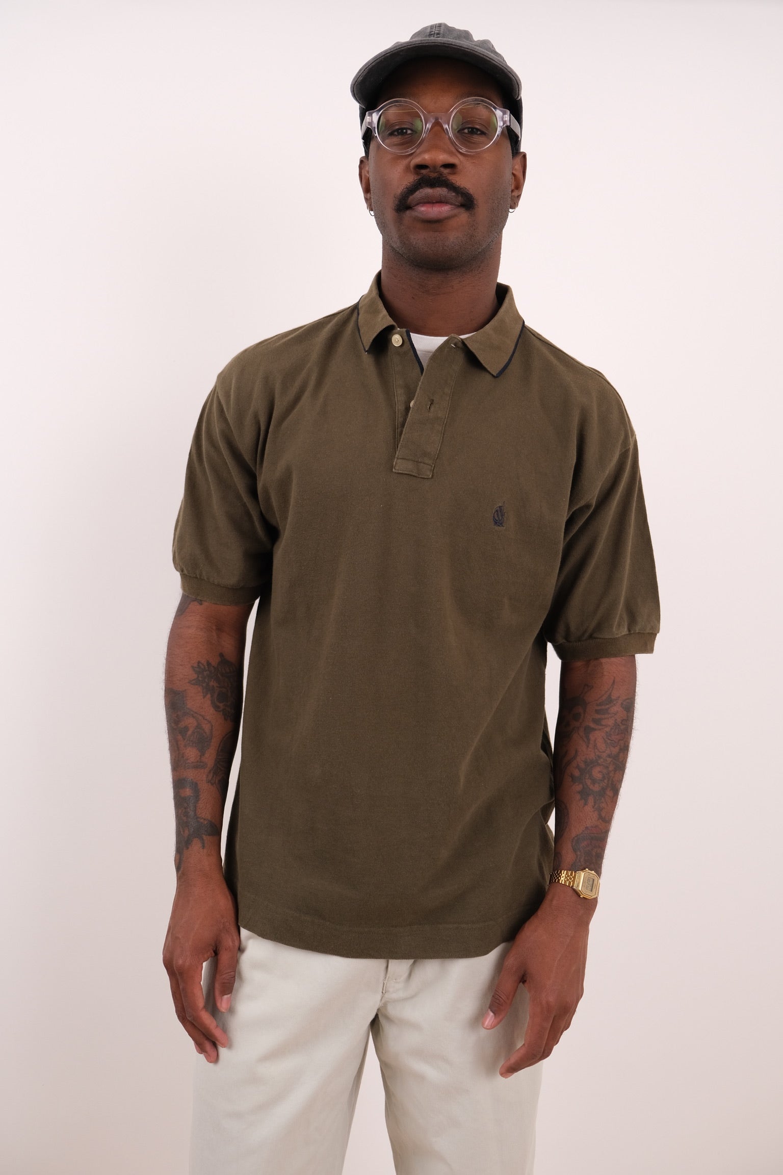 Vintage 90s Olive Nautica Cotton Short Sleeve Polo – Hermine