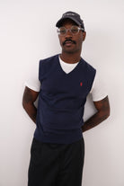 Vintage 90s Marine Polo Ralph Lauren Cotton Sweater Vest