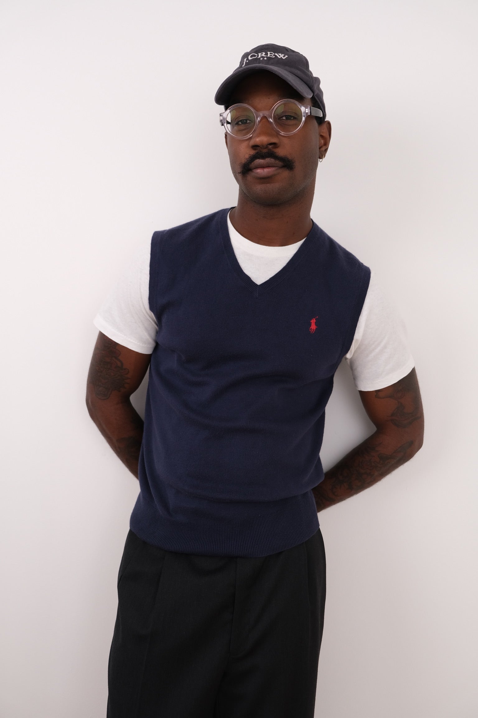 Vintage 90s Marine Polo Ralph Lauren Cotton Sweater Vest
