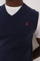 Vintage 90s Marine Polo Ralph Lauren Cotton Sweater Vest