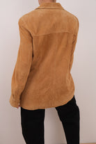 Vintage 90s Italian Fawn Suede Longline Jacket