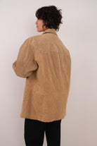 Vintage 00s Fawn Leather Zip Front Jacket