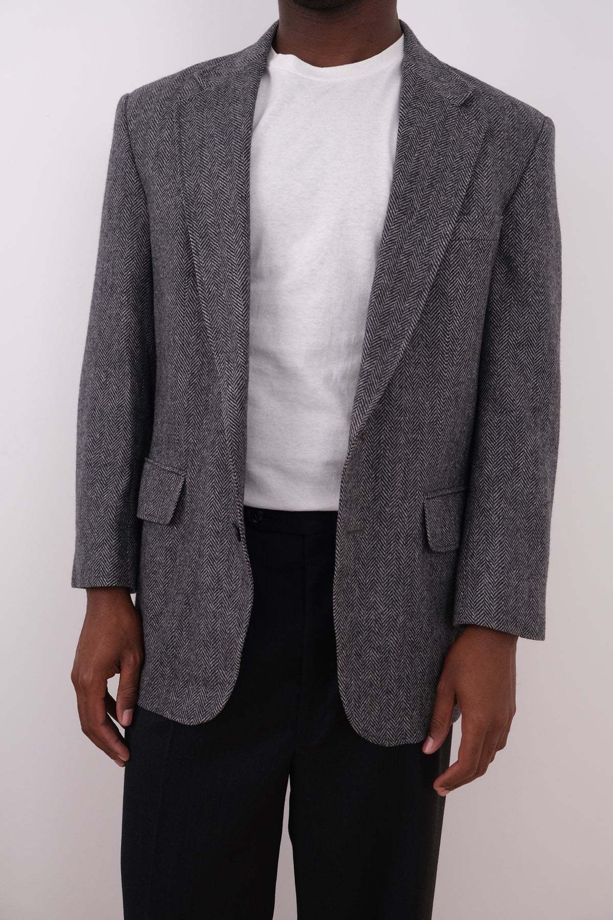 Vintage 90s USA Graphite Lambswool Blend Blazer