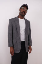 Vintage 90s USA Graphite Lambswool Blend Blazer