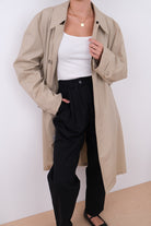 Vintage 80s USA Sandstone Full Trench Coat