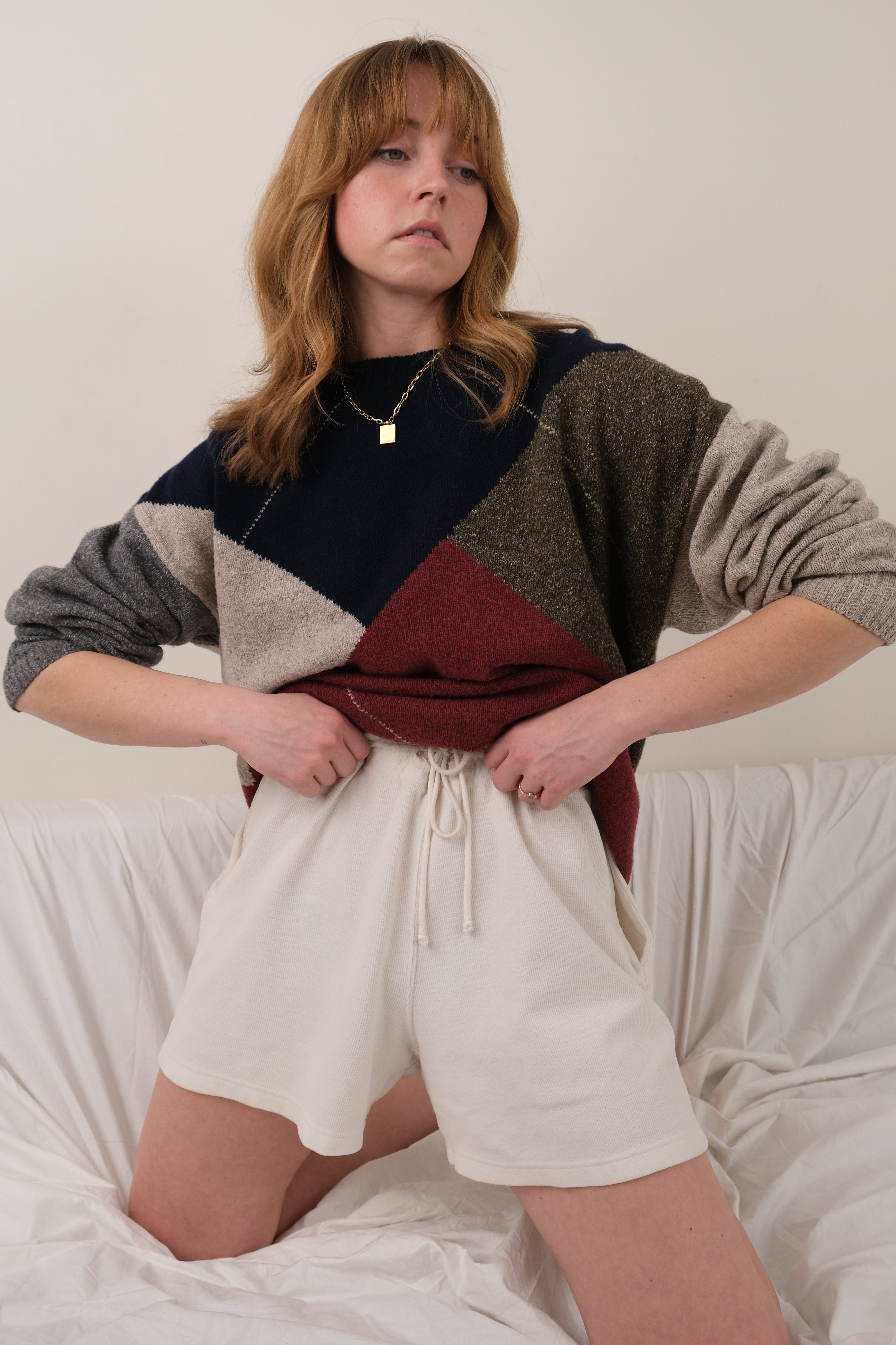 Vintage Indigo Nautica Wool Blend Colorblock Sweater