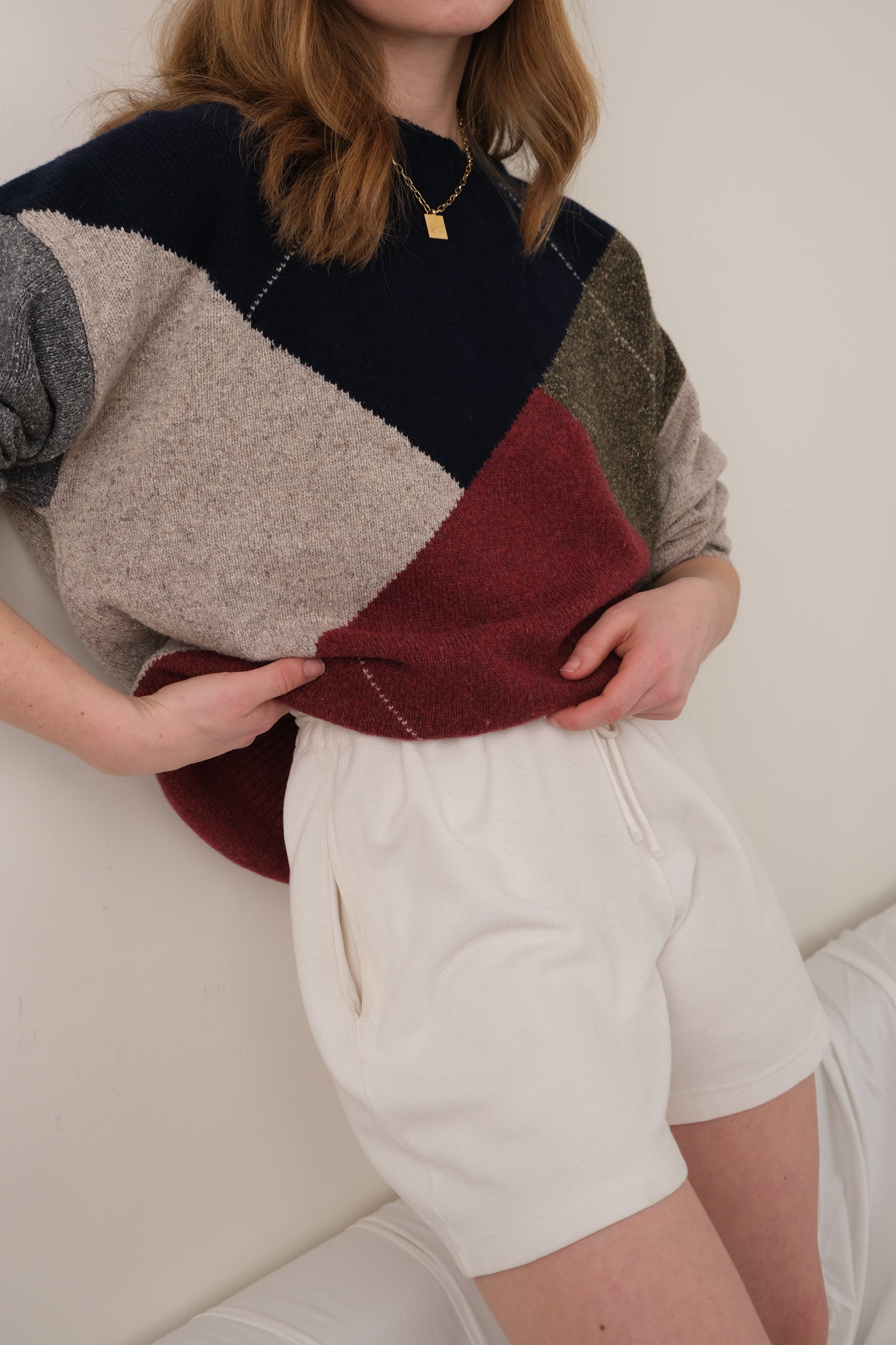 Vintage Indigo Nautica Wool Blend Colorblock Sweater