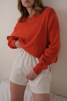 Vintage orange Ralph Lauren cotton crewneck sweatshirt