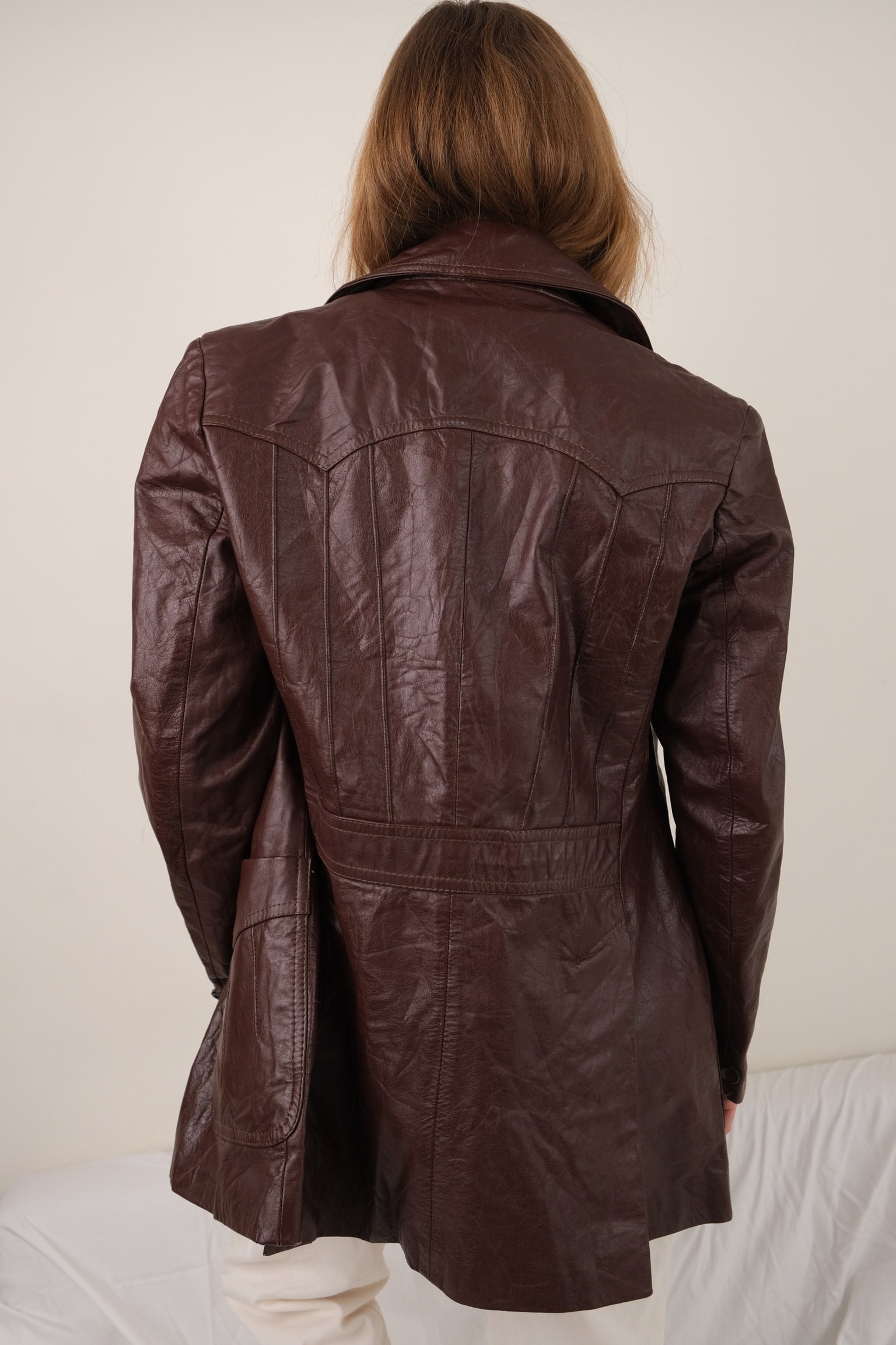 Vintage 80s Argentine Chocolate Leather Button Up Jacket – Hermine