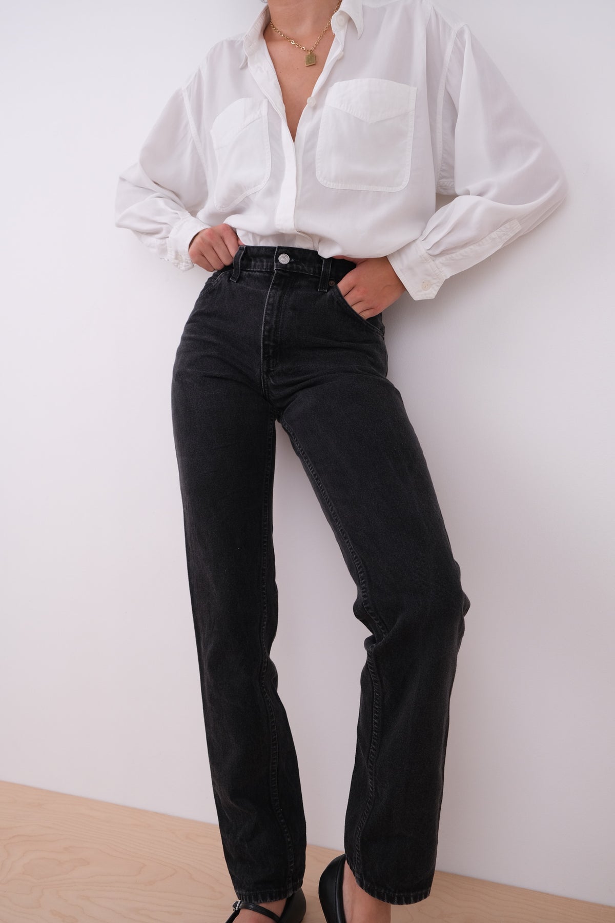 Vintage 90s Ink Wash Levi's Cotton Denim Orange Tab Jeans
