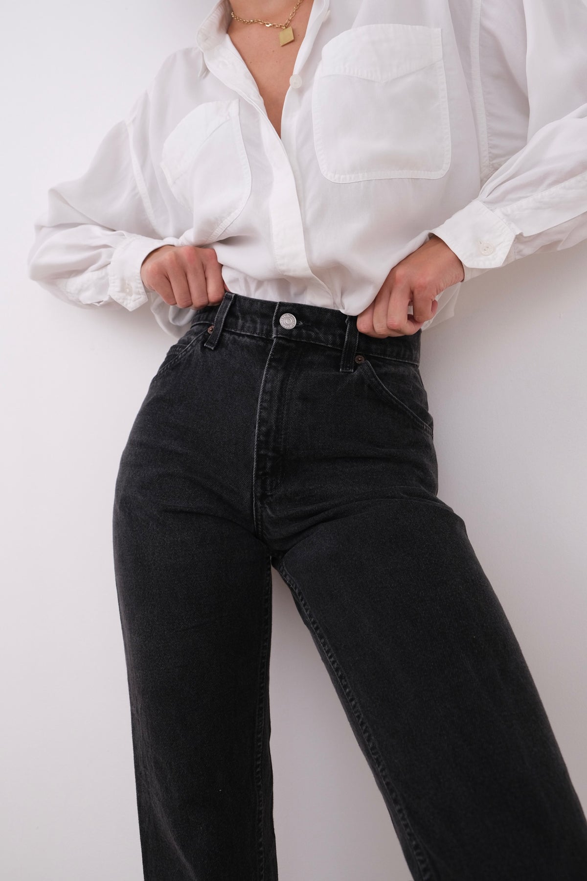 Vintage 90s Ink Wash Levi's Cotton Denim Orange Tab Jeans