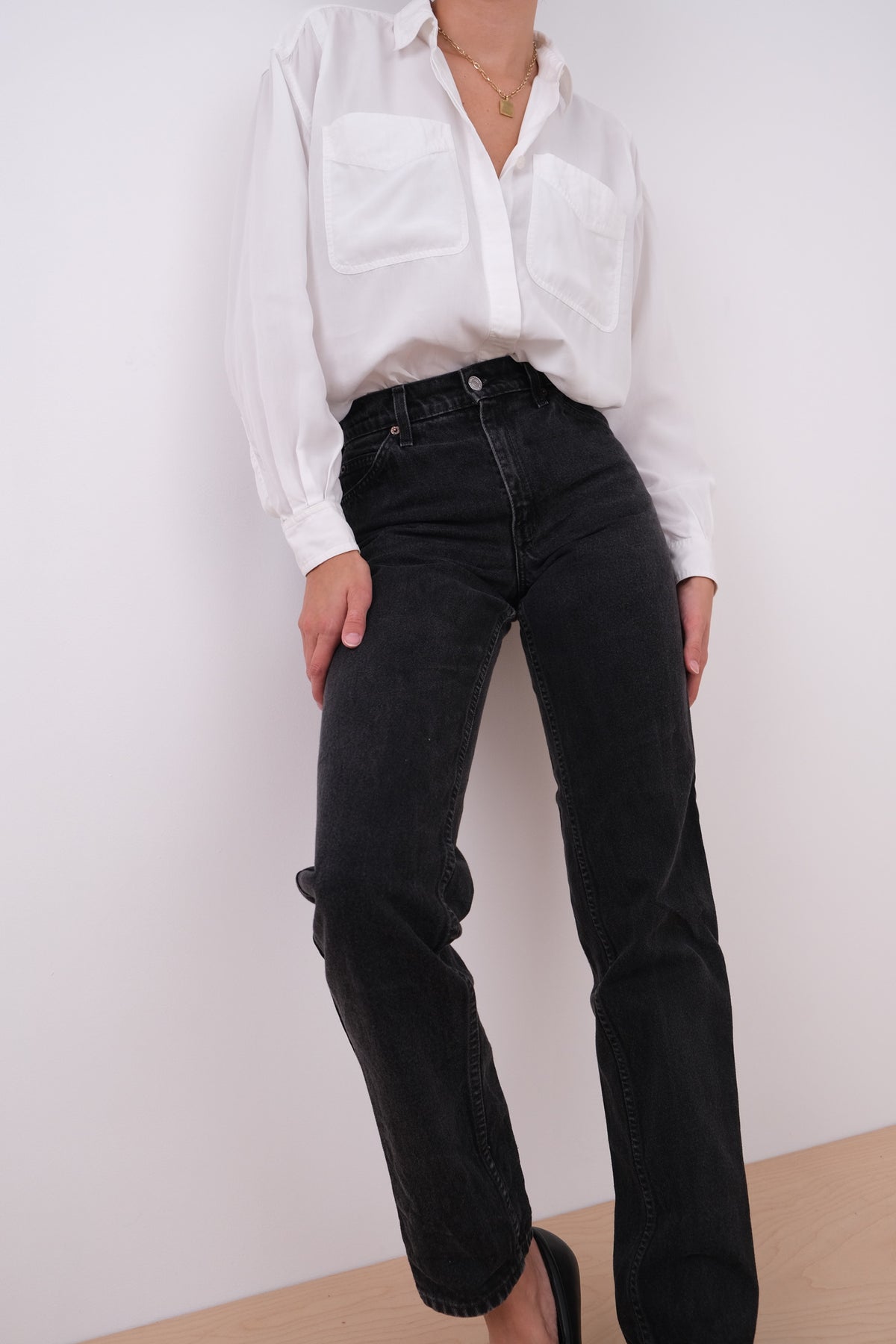 Vintage 90s Ink Wash Levi's Cotton Denim Orange Tab Jeans