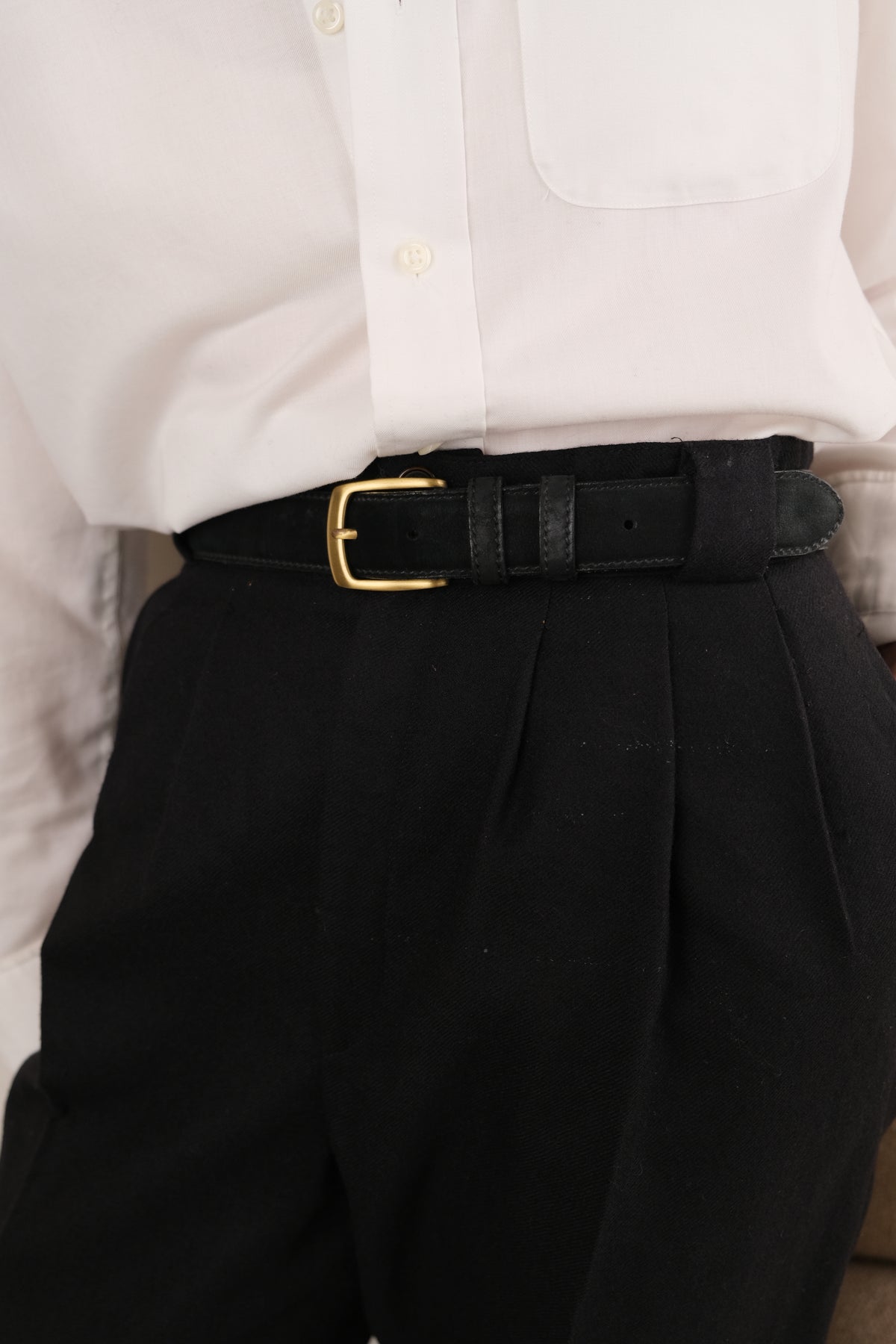 Vintage Coach Black Leather Belt Brass Buckle Sz L Coach Vintage Women main image 3
