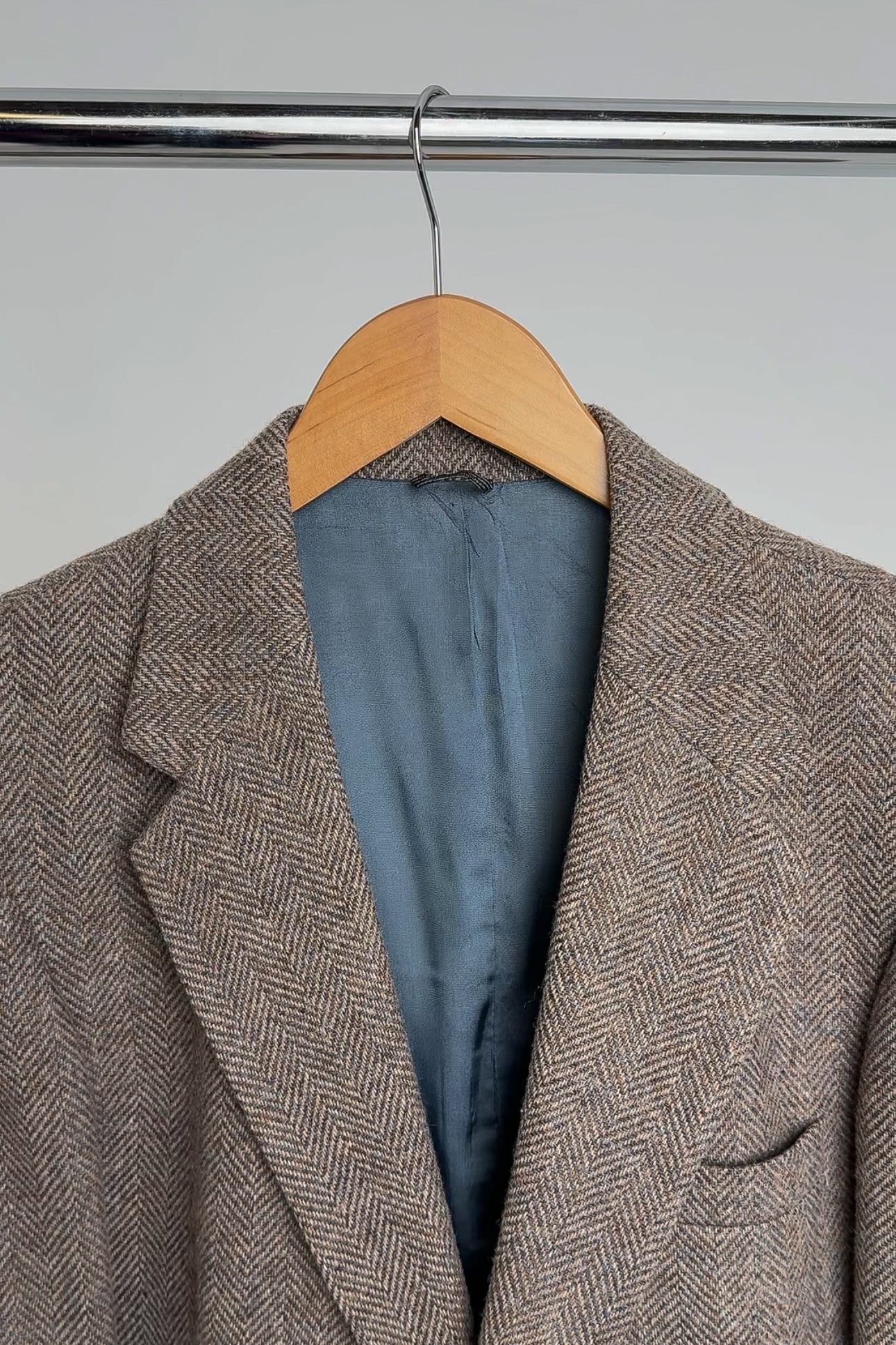 Vintage Hazelnut Pure Wool Elbow Patch Blazer