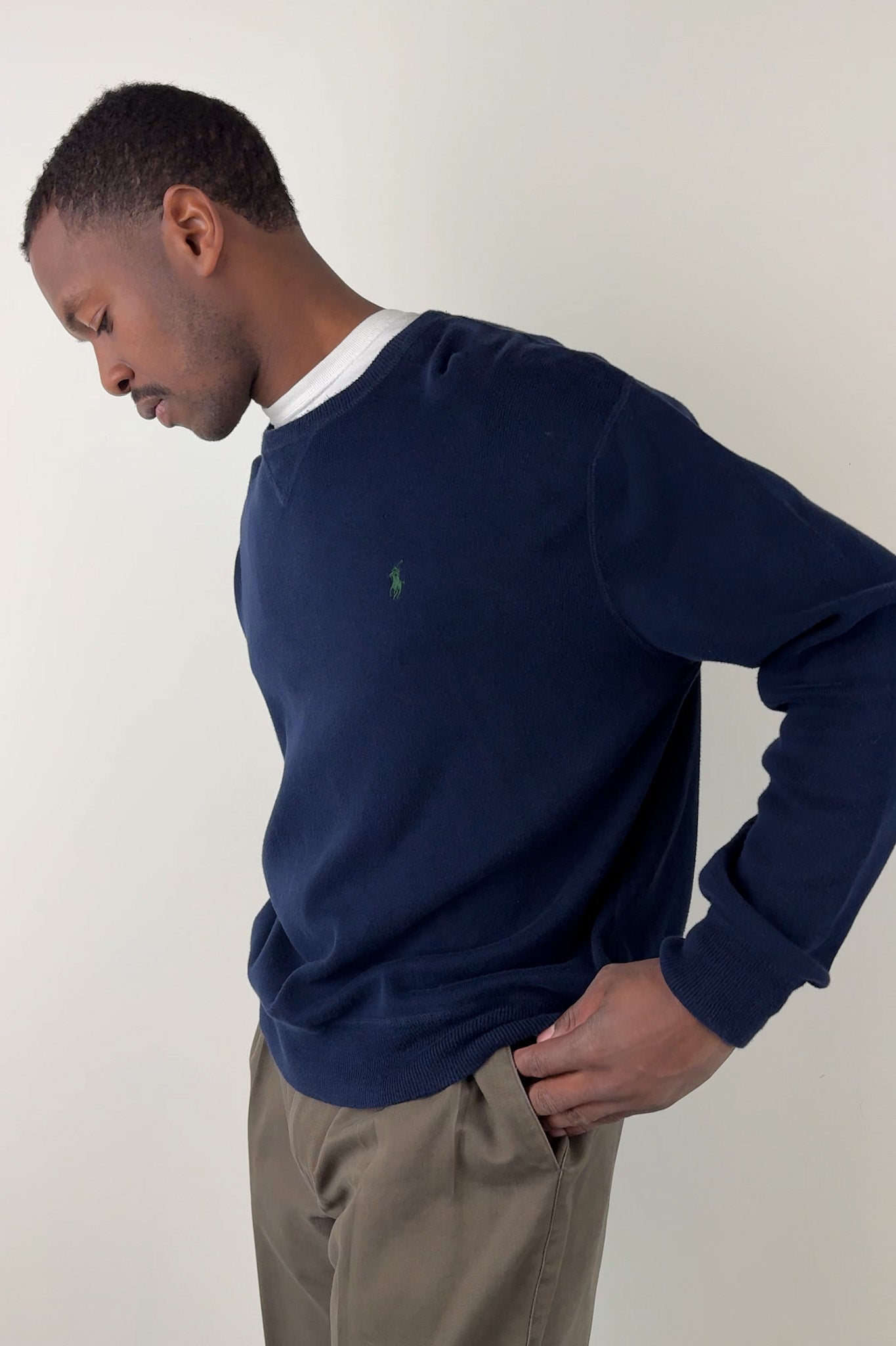トップス Polo Ralph Lauren cotton knit 90's navy 90's Polo Ralph Lauren Navy Cotton Knit Sweater Stars and