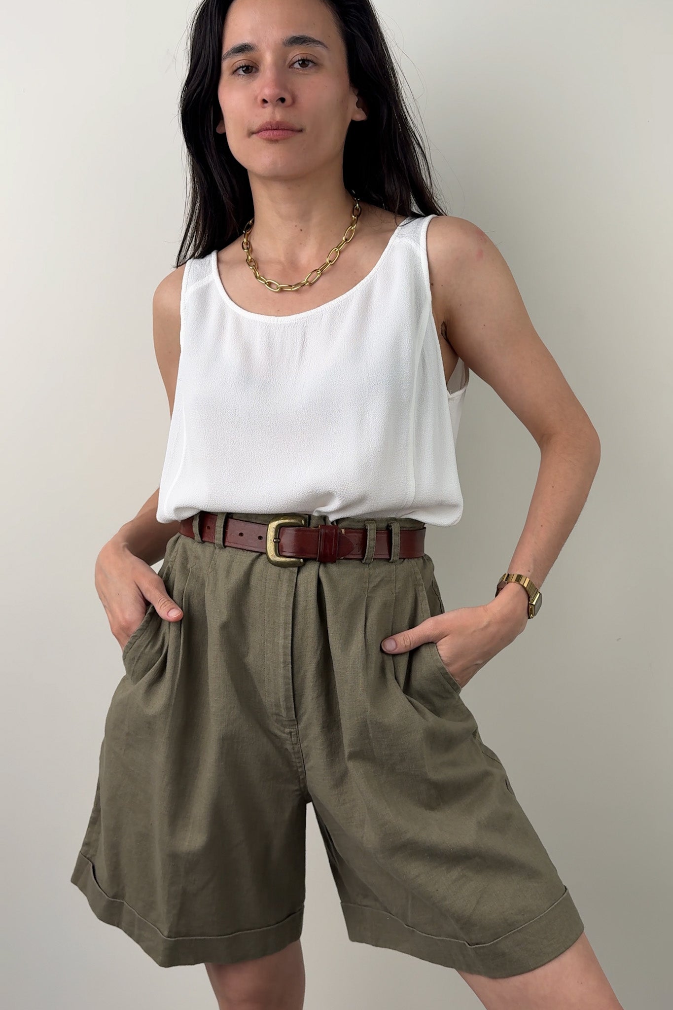 1930's linen short ショートパンツ antique 1930's linen short ショートパンツ antique 1930's linen short